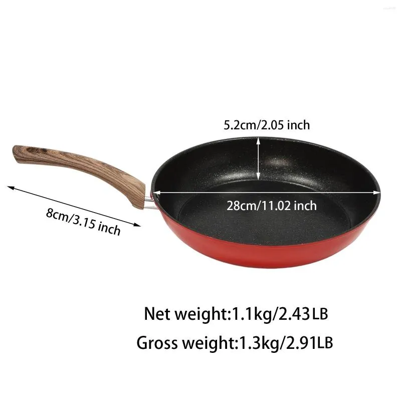 Poêles 11 "poêle à frire antiadhésive sans PFOA poêle à omelette saine pour cuisinier à la maison