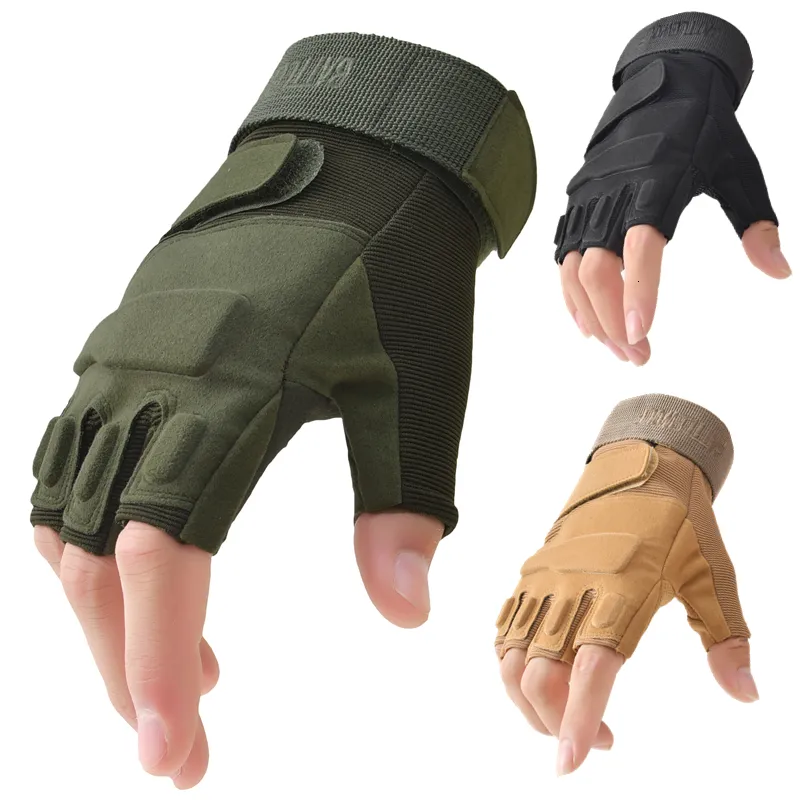 Handschoenen met vijf vingers Tactische buitenhandschoenen Airsoft Sporthandschoenen Halve vinger Militair Heren Dames Combat Schieten Jagen Fitness Vingerloze handschoenen 230926