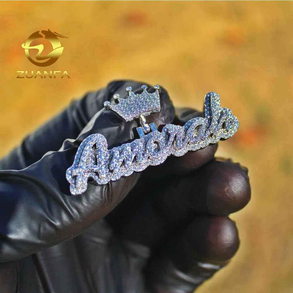 Custom name necklace iced out deals