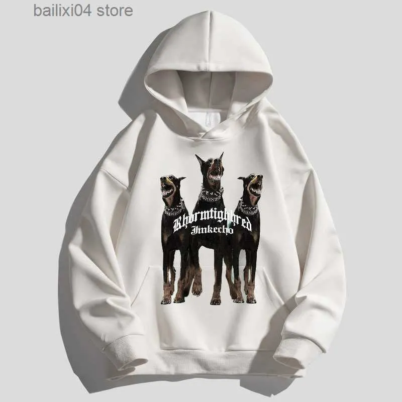 Mens Hoodies Sweatshirts Womens Clothing Doberman Sweatshirt With