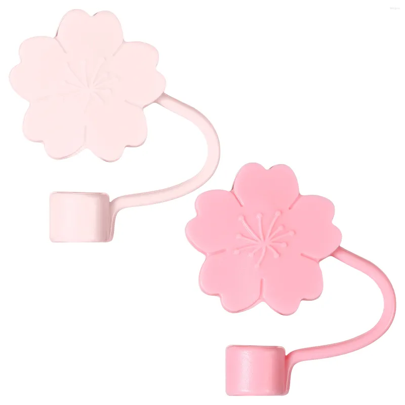 Gobelets jetables pailles bouchon de paille écologique couvercle Adorable bouchon anti-poussière bouchon anti-poussière en plastique en acier inoxydable