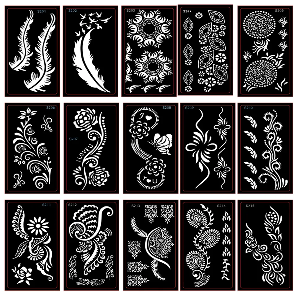 Details 141+ mehndi tattoo stencils super hot