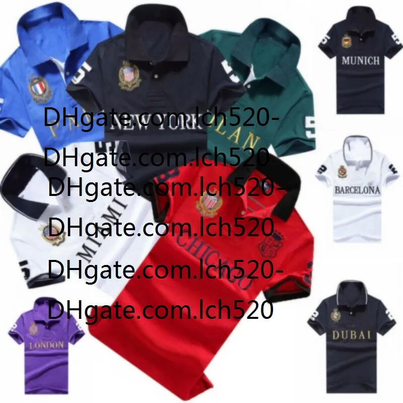 2024S été vente chaude Polos chemise drapeau américain marque hommes à manches courtes sport Polos 309 # haut pour hommes