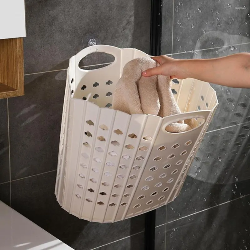 Laundry Bags Hollowed Clothes Hamper Hanging Storage Basket Portable Spacious Baskets With Carry Handles Ideal For Bedroom