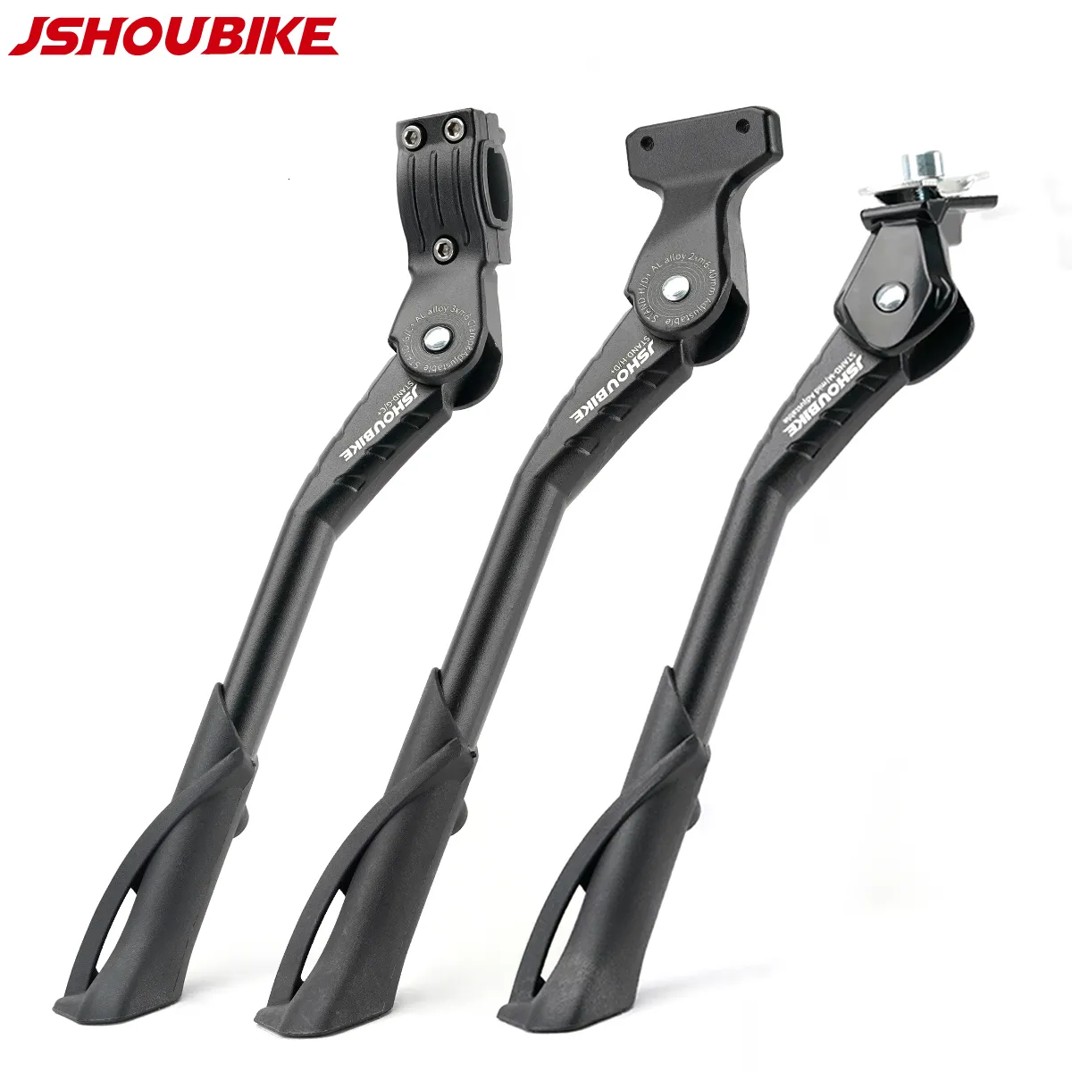 Bike Stems JSHOUBIKE Adjustable Bicycle Kickstand Aluminium Alloy MTBSnowFolding BikeElectric Vehicle Side Footrest 2429 Inch 230925