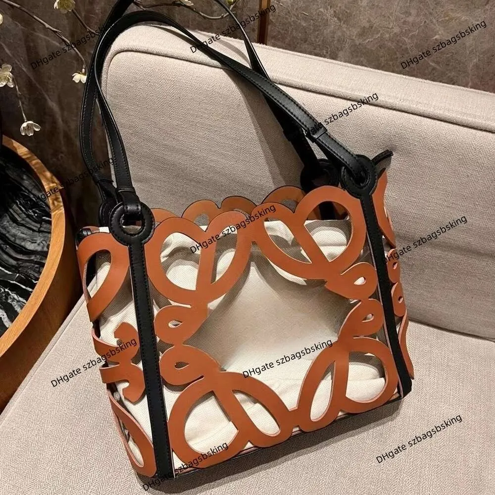 Fashion women's Tote bag designer small handbag new hollow basket leisure mother and child handbag shoulder underarm shopping bag