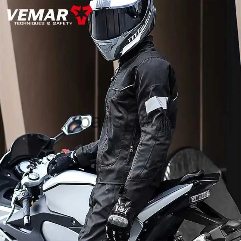 Anderen Kleding Vemar Zomer Motorjas Heren Motocross Jas Motorrijder Jas Beschermende Uitrusting Jas Racing Reflecterend Oxford Kleding x0926 x0927