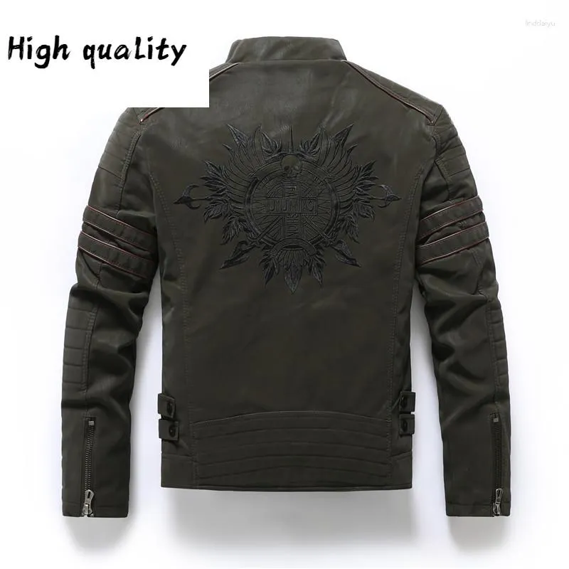 Men's Fur Autumn And Winter Frosted Leather Clothing Fashion Slim Fitting Pu JACKET MOTORCYCLE Brand Coat