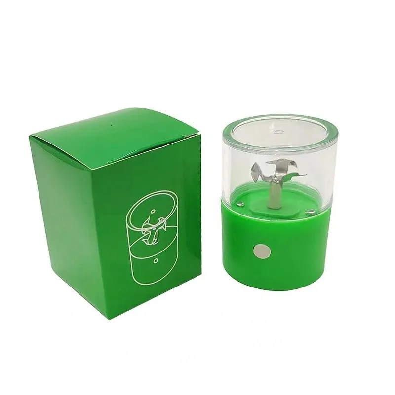 Tabakmühlen Smoke Accessroy Dry Herb Elektrische Rauchmühle USB wiederaufladbare Kunststoff-Schredder Kräutermühle mit Display-Box