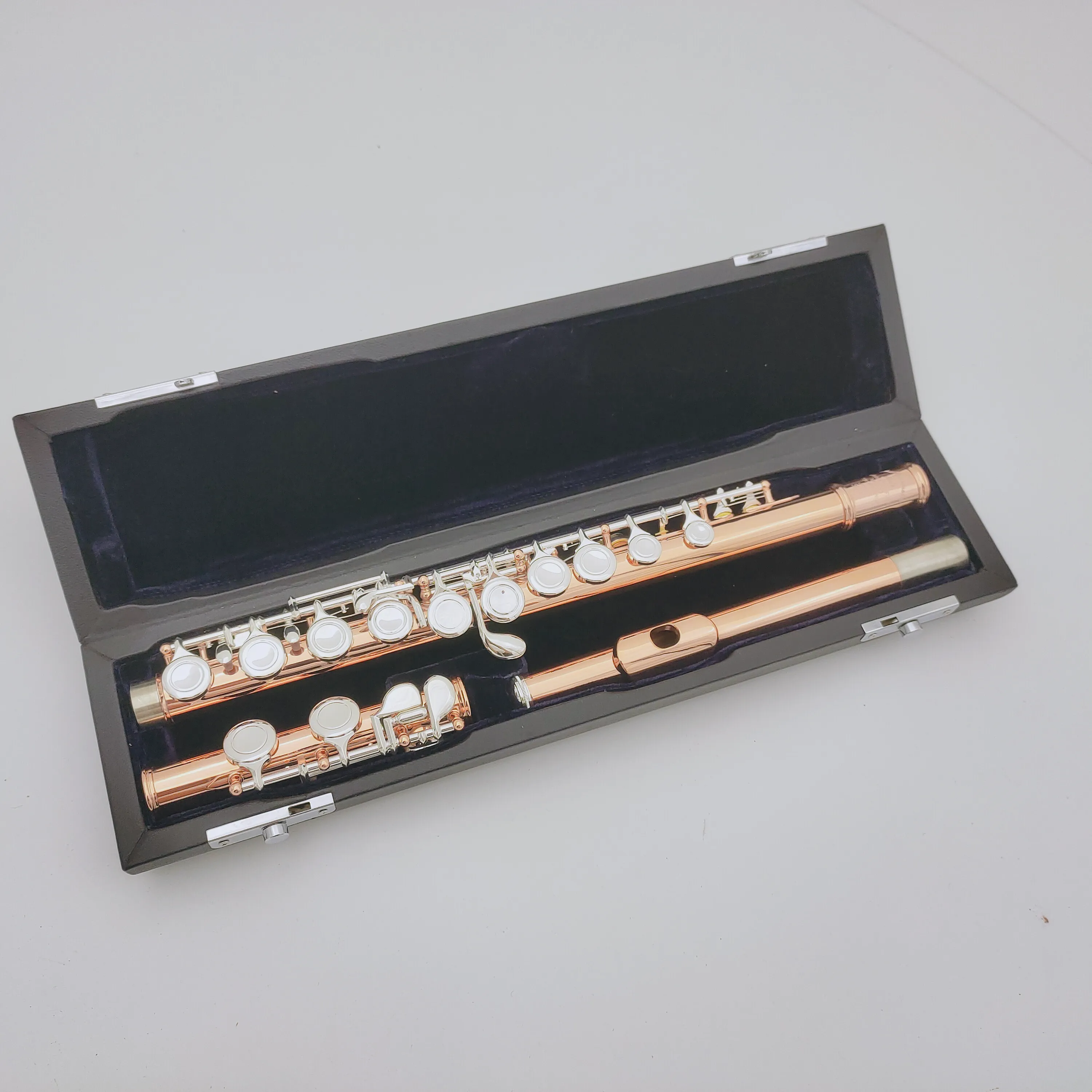Flute closed cell split E 16 key instrument flute with case