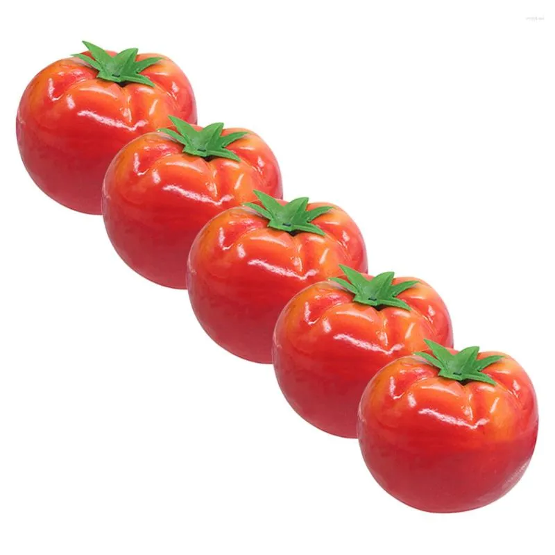 Party Decoration 5 Pcs Imitation Tomato Home Accents Decor Lifelike Fruit Model Cherry Small Prop Foam Lovely Decorative