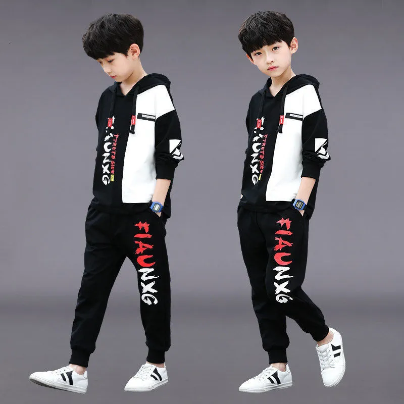 Clothing Sets Boys winter Autumn Clothes Set Sweatshirt Pants Tracksuits Kids Sport Suit Children 7 8 9 10 11 12 13 14 15 Year 230926