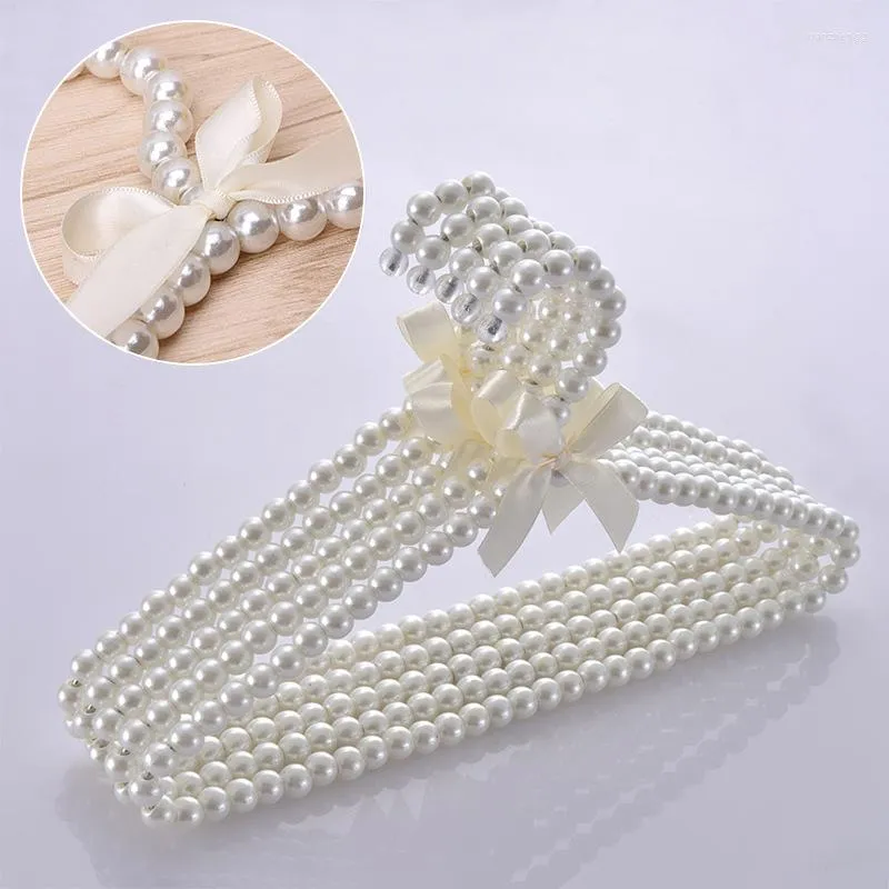 Hangers 10pcs / Lot 40cm Adult Plastic Hanger Pearl For Clothes Pegs Princess Clothespins Wedding Dress