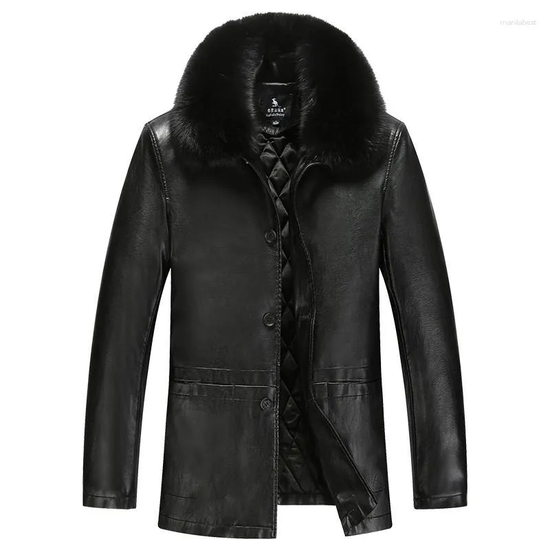 Pelliccia da uomo alta taglie forti 5XL 4XL qualità invernale lussuosa giacca lunga da uomo in pelle di pecora e lana