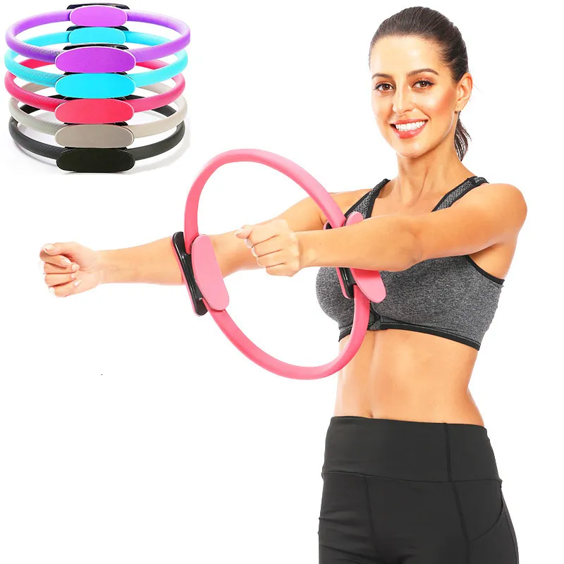 Yoga cirklar Yoga Fitness Ring Circle Pilates Women Girl tränar Hemmotstånd Elasticitet Yoga Ring Circle Gym Träning Pilates Accessories 230925