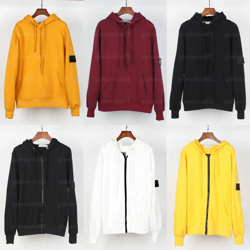 Herfst Hoodie Voor Mannen Hoodies Designer Jas Lange Mouwen Capuchon Trekkoord Jassen Los Comfort Effen Top Hip Hop Straat Kleding Heren Sweatshirt Stones Island