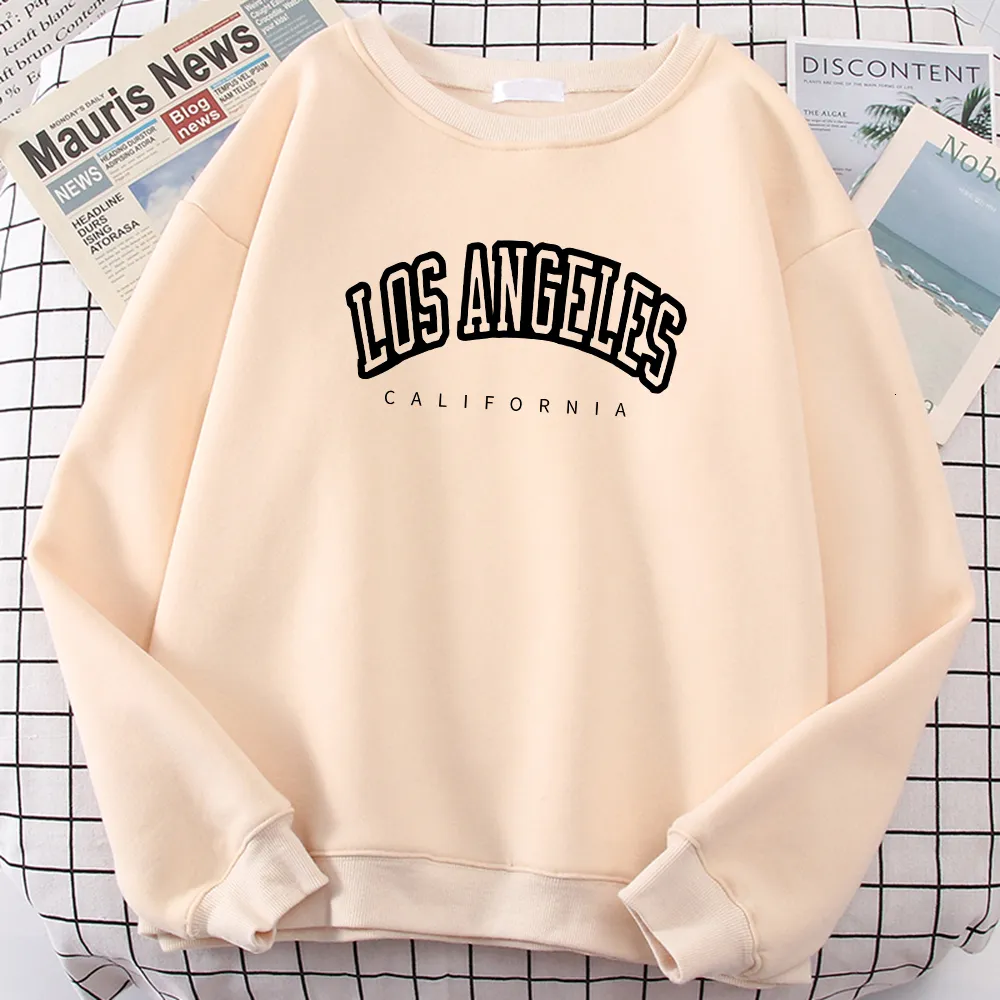 Women's Hoodies Sweatshirts Los Angeles California City Streetwear Sweatshirt For Women Loose Oversized Clothing Personality Soft Letter Print Hoodies 230926