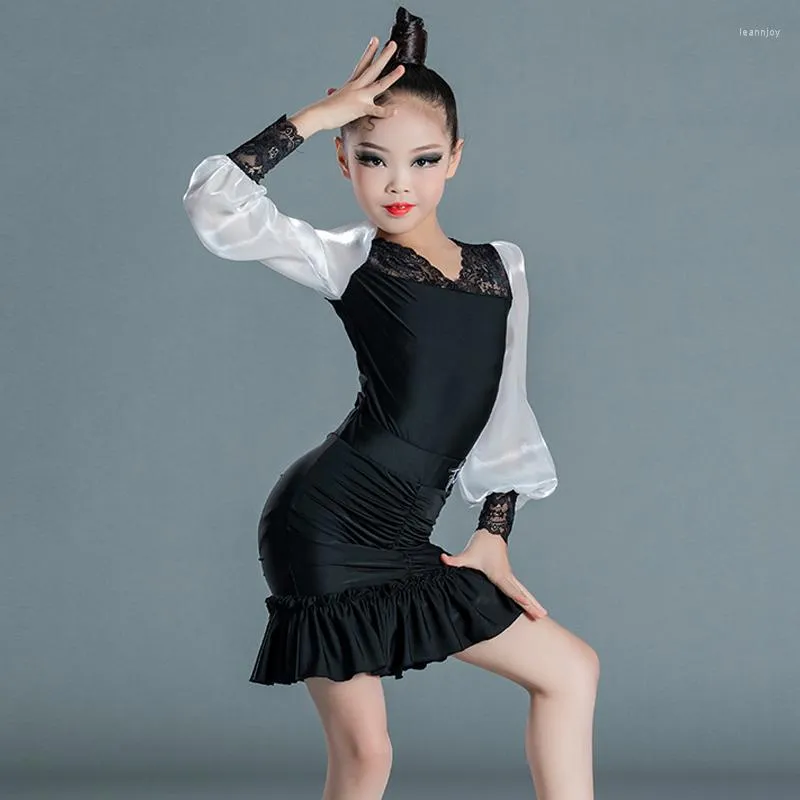 Women Latin competition dance black long stocking Girls ballroom