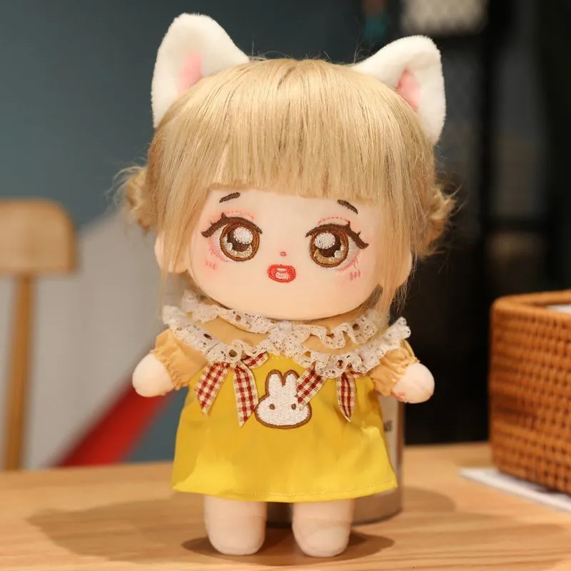 Bonecas Kawaii Idol Boneca com Roupas Anime Pelúcia Estrela Bonecas  Recheadas Personalização Figura Brinquedos Algodão Bebê Boneca Fãs Coleção