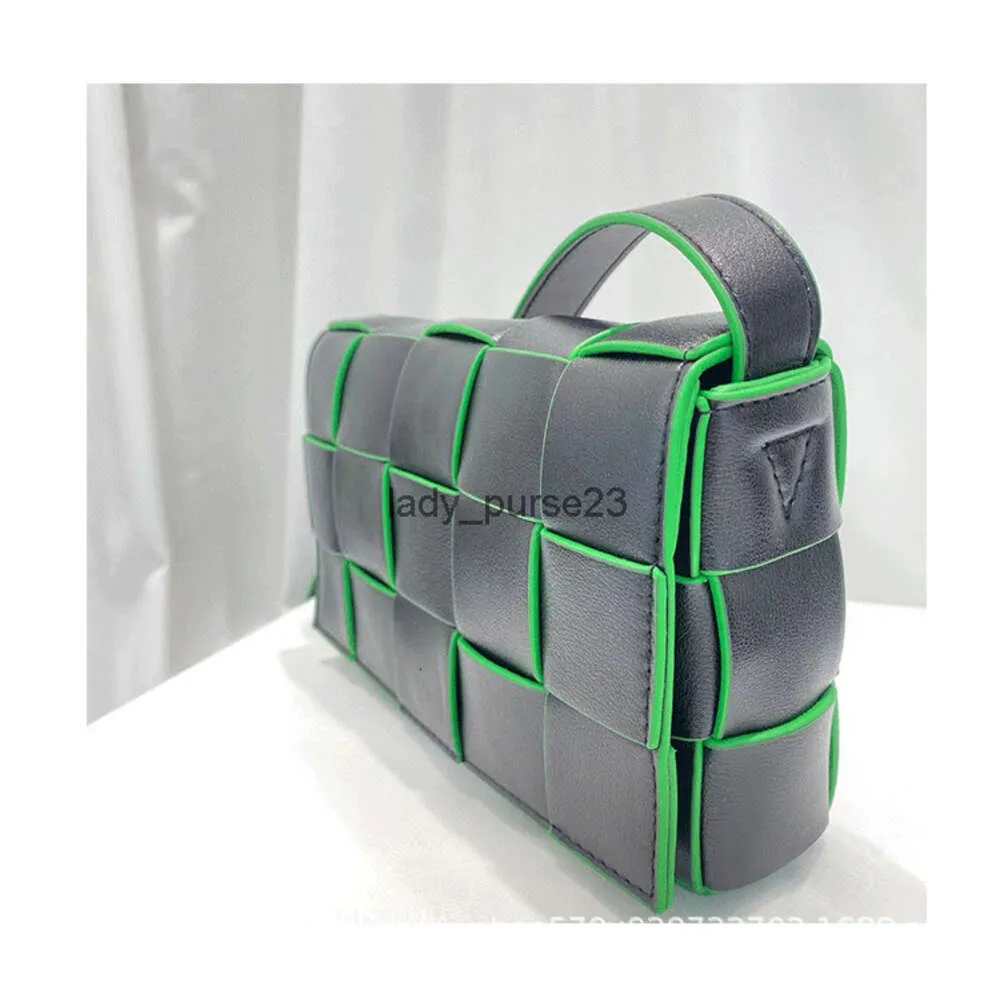 Square Cassette Bvbag Designer Bag Classic Simple Bags Veneeta Women's 2023 Lady New Leather Woven Grid Single Shoulder Crossbody Small Eddg
