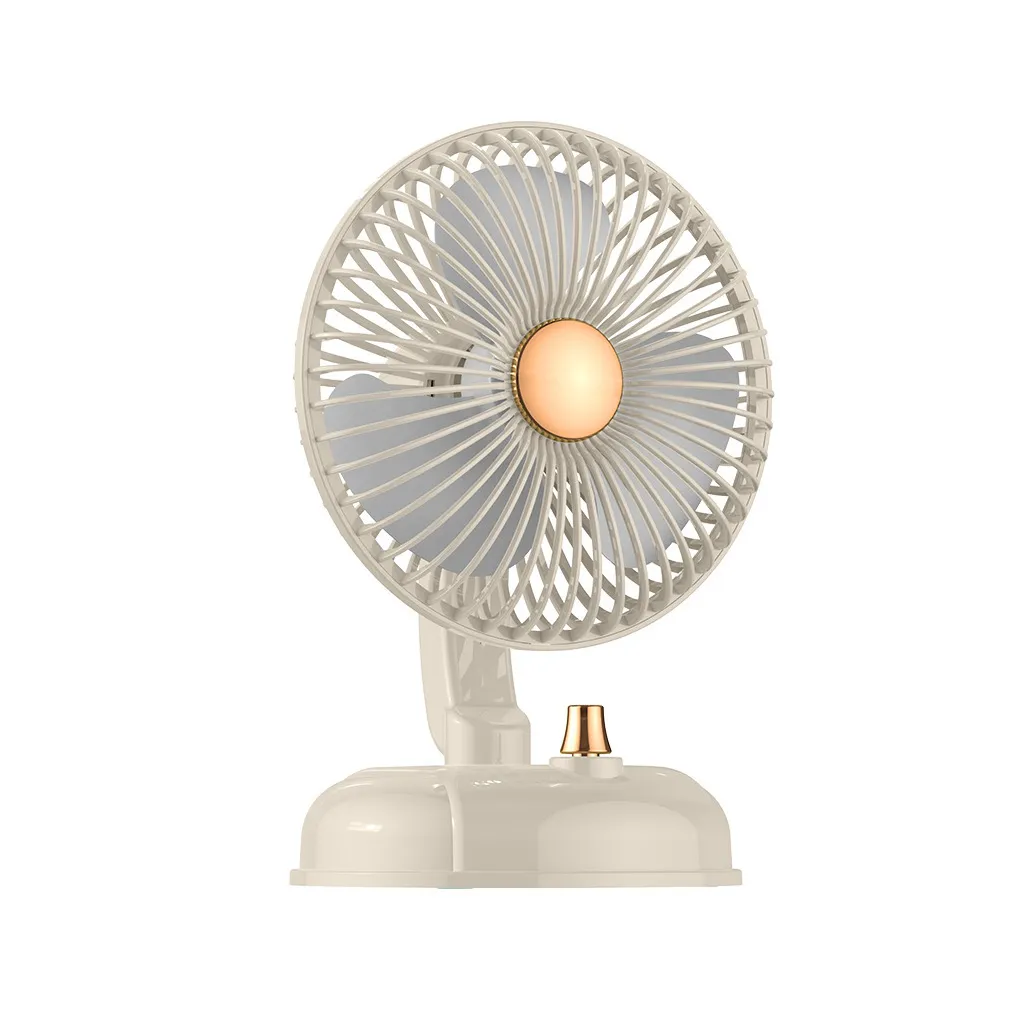 Retro Mini Fan Type-C ładowna przenośna wentylator oscylacyjny stół głowicy Mute Handheld Silent Cooling Fan Fan Air Cooler na zewnątrz