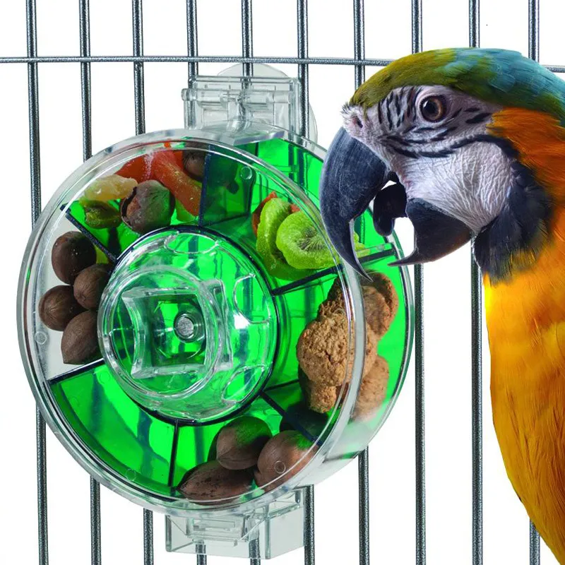 Diğer Kuş Malzemeleri Caitec papağan oyuncakları Büyük yemleme tekerleği Orta veya papağanlar için uygun sert dayanıklı ısırık dirençli klasik 230925