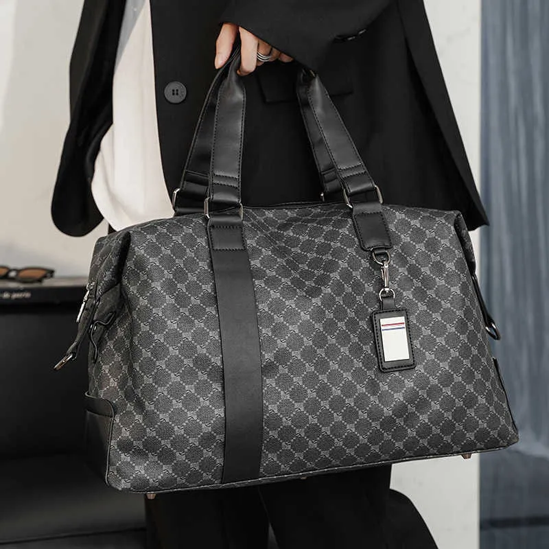 Business Fashion Men's Handbag Simple and Casual stor kapacitet Rese Trendy Men's Fitness Bag Bagage Bag 230915