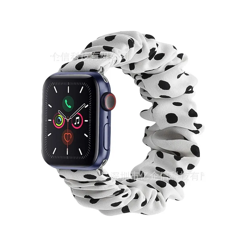 Для Apple Watch Band 876543SE Нейлоновый ремешок для волос Эластичный ремешок для толстой кишки iwatch 38/41/42/42/44/45/49 мм Размер S/L модный ремешок