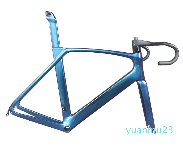 Camaleão Pintura Aero Freio De Fibra De Carbono Quadro De Bicicleta De Estrada Cabo Escondido Completo Max Pneu