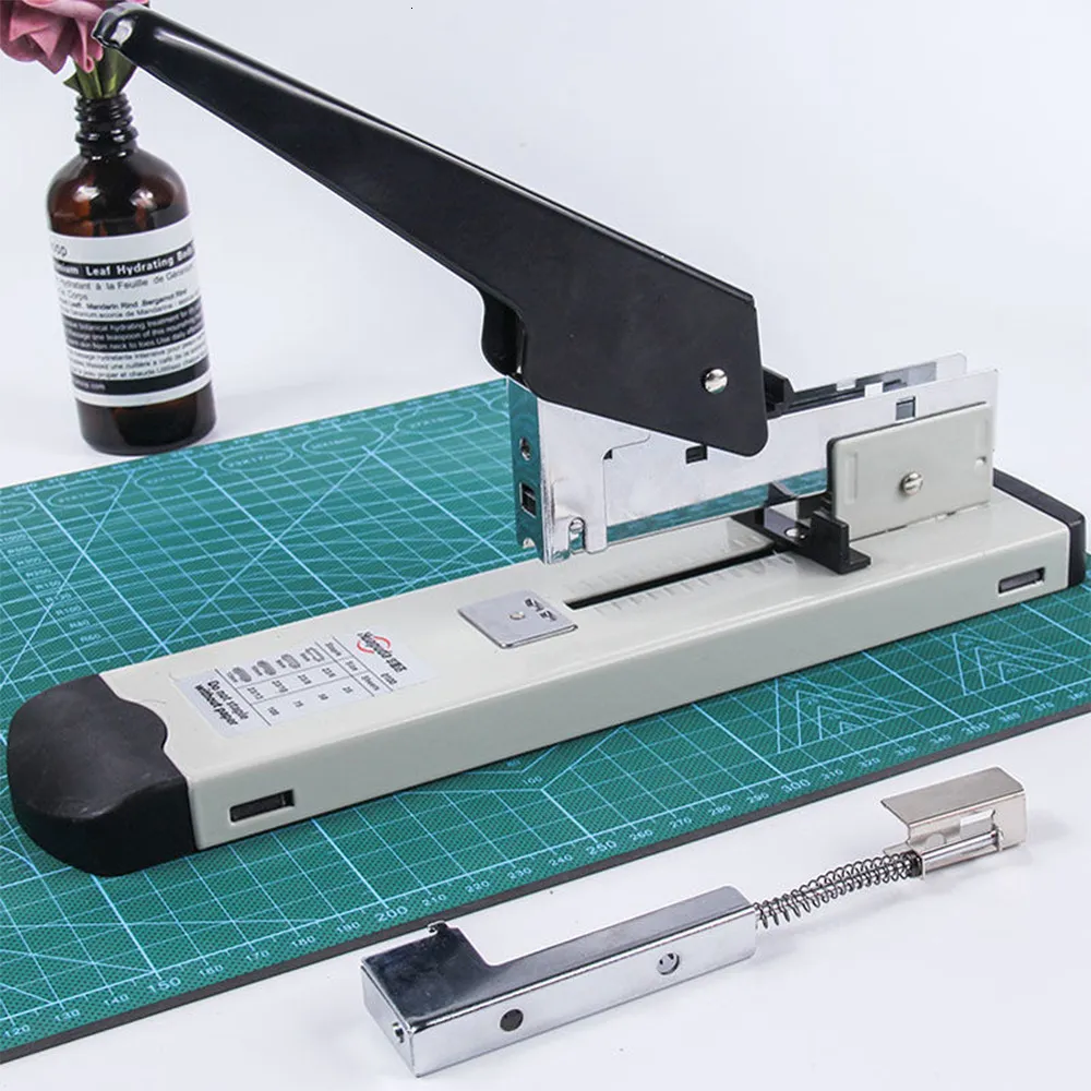 Staplers Büyük Ağır Tip Metal Zımbalandırma Bookbinding Stepling 120 Sayfa Kapasite Ofis Araçları Staplespins 2313 2310 238 236 Set 230926