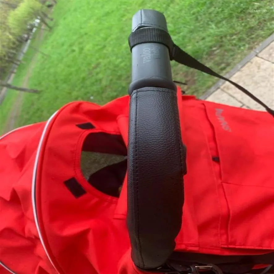 Barnvagnsdelar Tillbehör Läderhandtag Skyddsskydd Fit för Valco Baby Snap 4 PRAM Bar Sleeve Case Armest Cover11249s