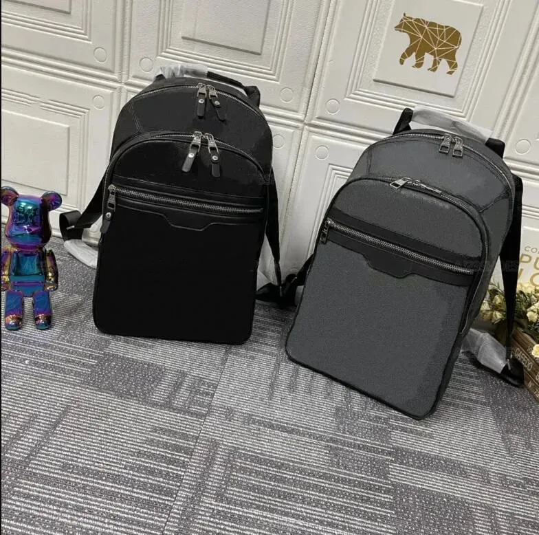 Zaino alla moda Designer Damier Pelle di tela grafite Borsa per laptop di grande capacità Borsa da esterno per uomo Borsa per studenti Borsa da viaggio a quadri pressati neri all'ingrosso