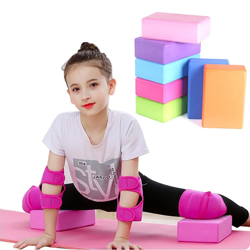 Yogablock Eva Yoga Building Blocks Cubes Pilates Bricks Armering Mats Sport Yoga levererar träning Hem Övning Utrustning Fitness 230925