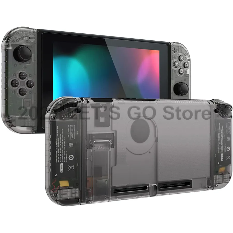 Pacotes de acessórios Nintend Switch DIY Substituição Habitação Shell Transparente Clear Black Hard Case para Nintendo Switch Console Joycon Acessórios 230925