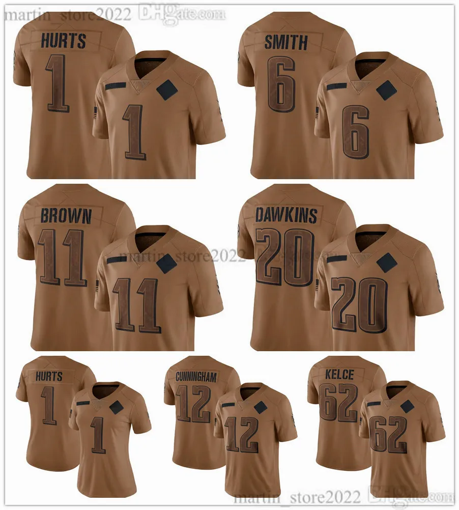 2023 Salute To Service Limited Jerseys 20 Brian Dawkin 12 Randall Cunningham 1 Jalen Hurts 6 DeVonta Smith 11 A.J. Brown 62 Jason Kelce 7 Haason Reddick 55 Brandon Graham