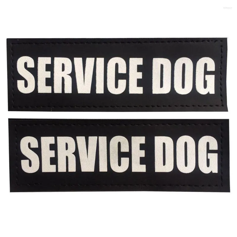 Dog Tag Reflective Patches With Hook Backing -SERVICE SERVICE IN TRAINING EMOTIONAL SUPPORT DO NOT PET