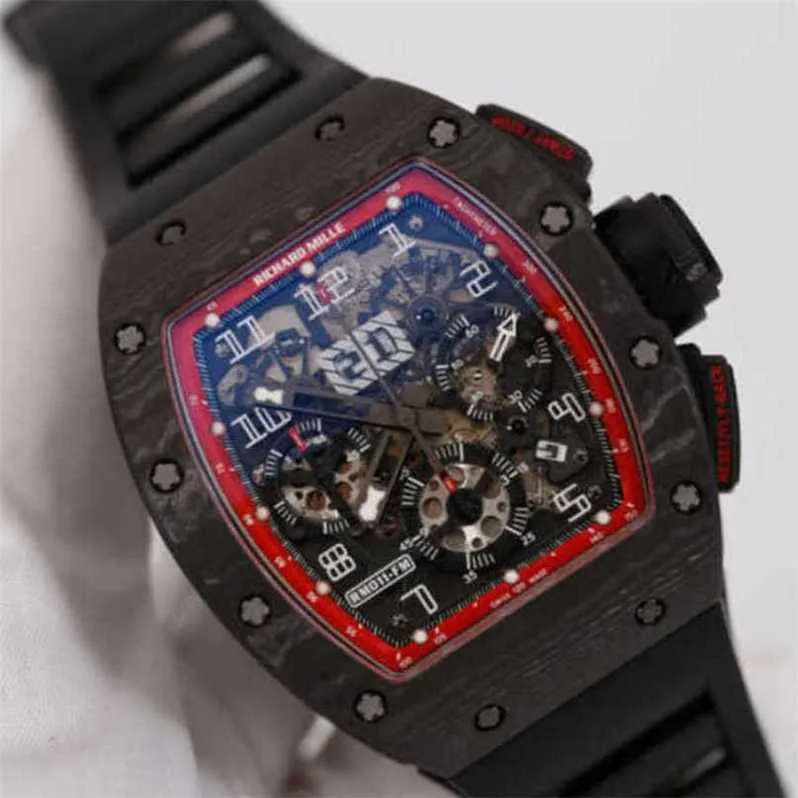 Richarmill Uhr Automatische mechanische Bewegung Armbanduhren Schweizer Uhren Rm011fm Herren Ntpt Carbon Fiber Famous Luxury Team Limited Edition