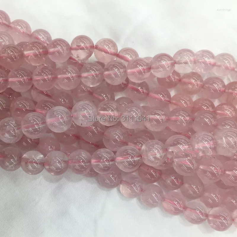 Pierres précieuses en vrac, perles rondes en MORGANITE rose, 6/8/10/12mm, 39cm, pour la fabrication de bijoux à bricoler soi-même, FPPJ, vente en gros, pierres précieuses naturelles