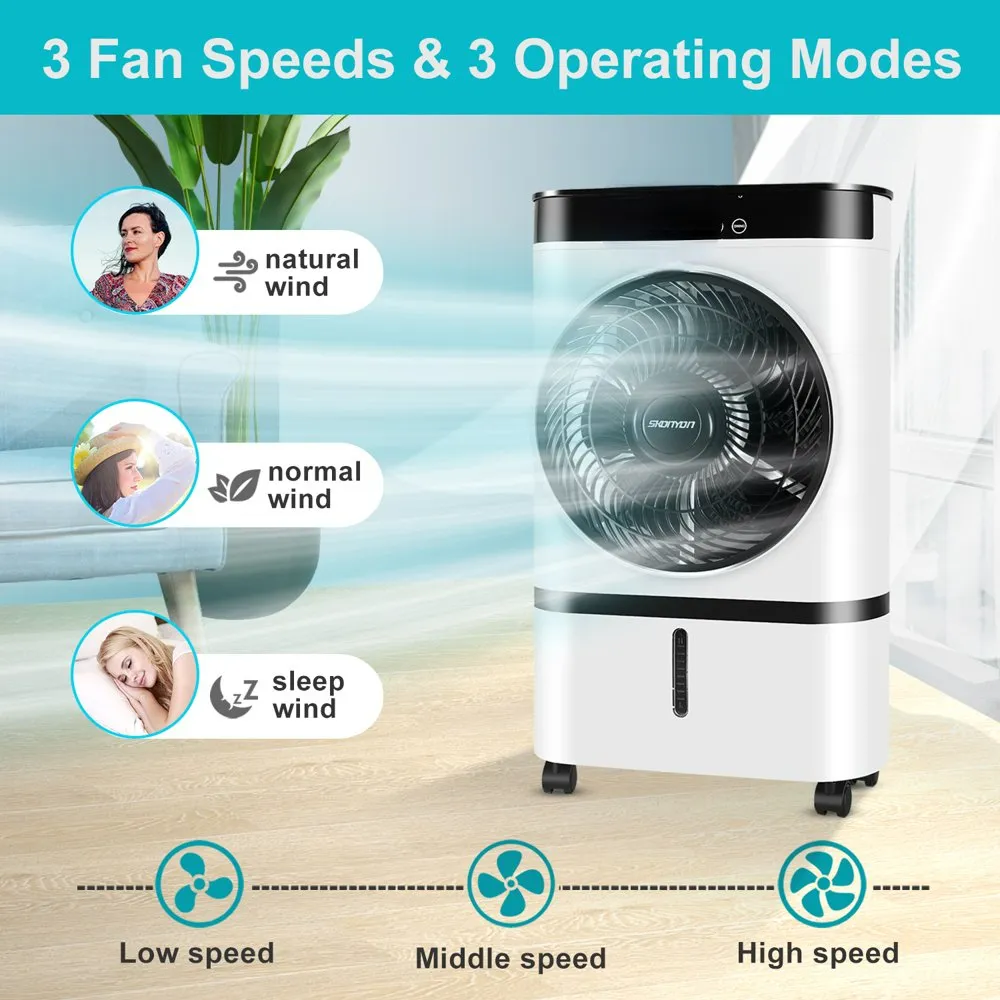 Cooler Portable Evaporative Air Cooler Fan with Remote Casters Mini fan portable Camping Portable ac Desk fan Mini fan Portable