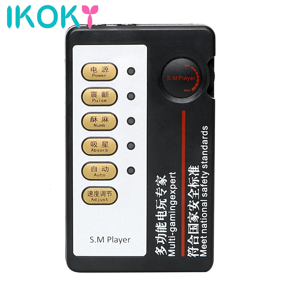 Volwassen Speelgoed IKOKY SM Speler Elektrostimulatie Therapie Massager Elektrische Dual Output Host Shock Accessoires Thema 230925