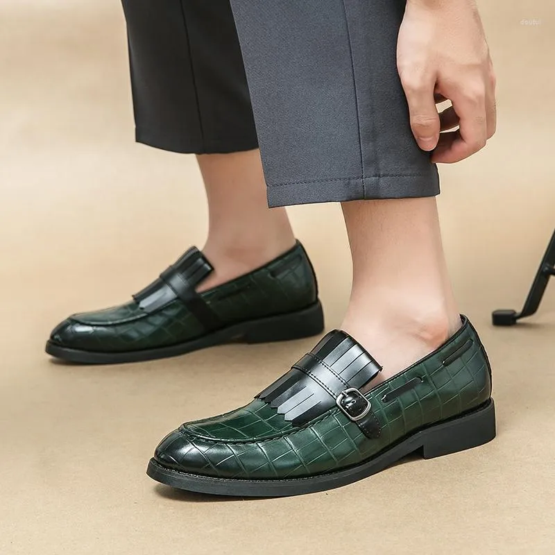 Scarpe Eleganti Da Uomo Daffari Da Ufficio In Pelle Di Coccodrillo