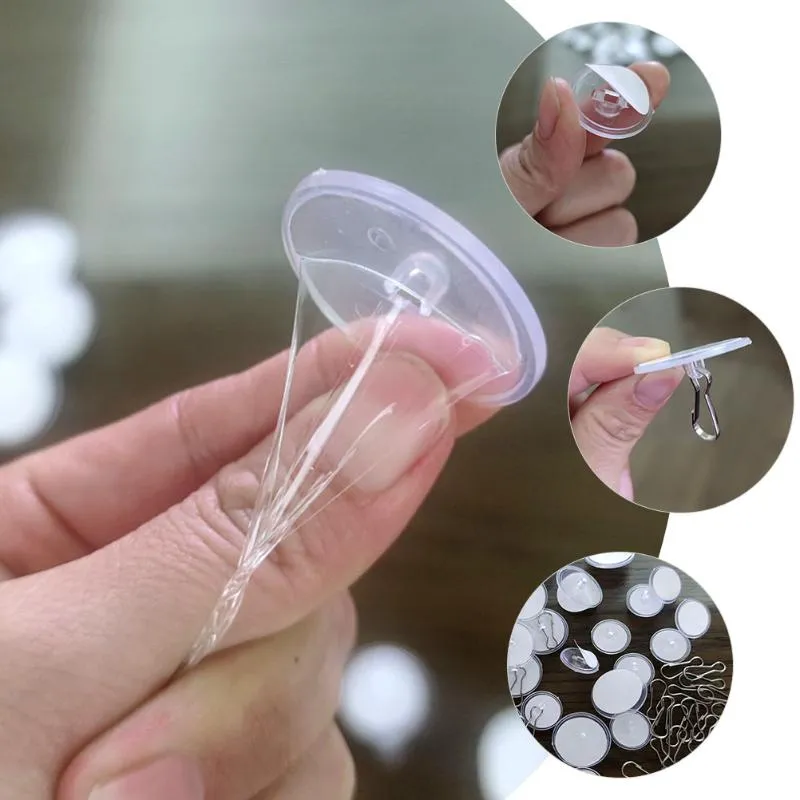 Set Of Clear Adhesive Ceiling Hooks For Outdoor Use Ideal For