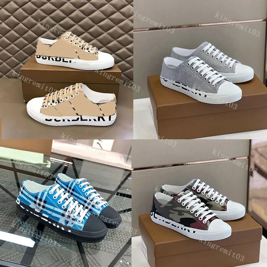 Designer-Vintage-Turnschuhe, karierte Schuhe, Gitter-Männer, Freizeitschuhe, Kalbsleder, geprägtes Leder, Segeltuchschuhe, gepatchte Nylon-Trainer, Plateau-Sneaker