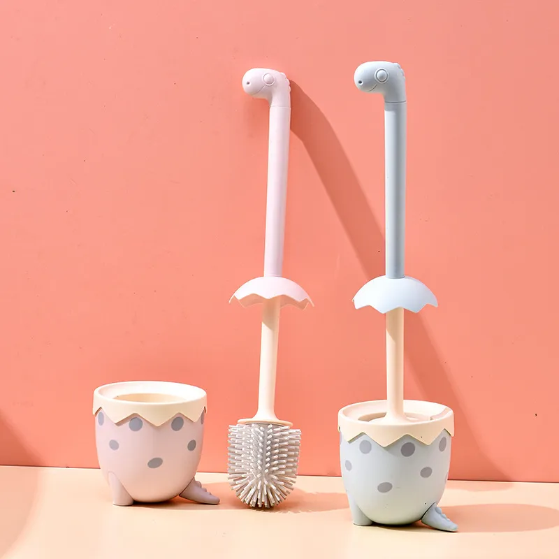 Dahlia Brown Toilet Brush & Holder Set – Decorative Bathroom Cleaner With Rust-Resistant Design