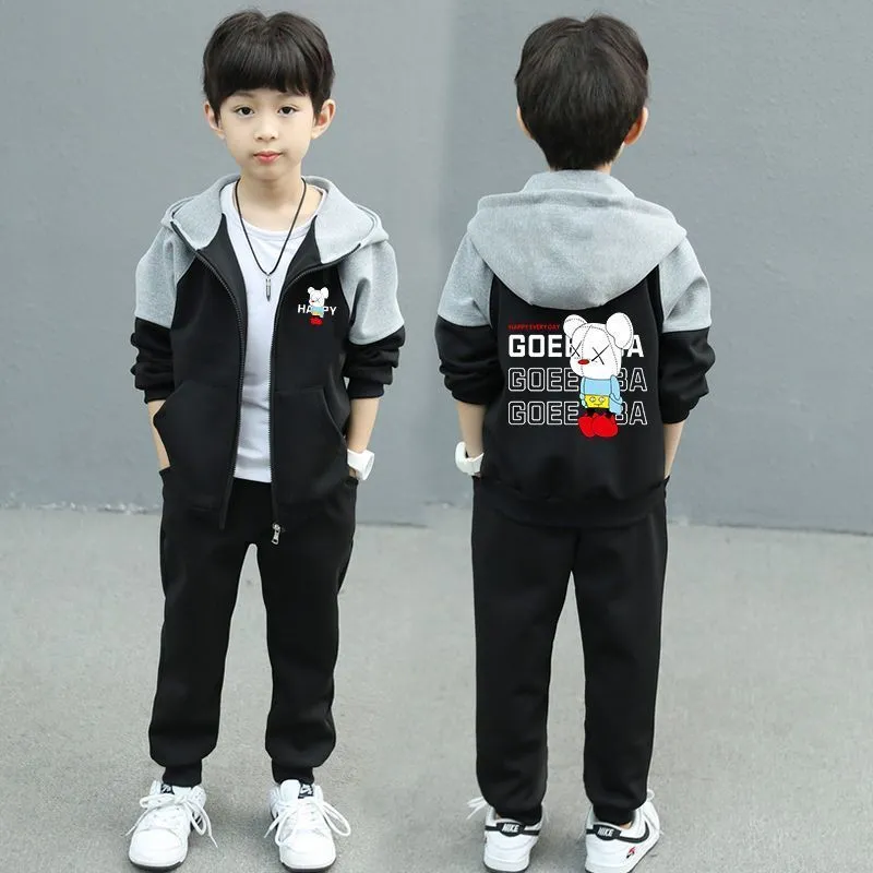 Kleidung Sets Jungen Frühling Herbst Cartoon Hoodie Jacken Hosen Sport Kinder Kleidung Kinder Trainingsanzug Teen 4 6 8 10 12 Jahre 230926