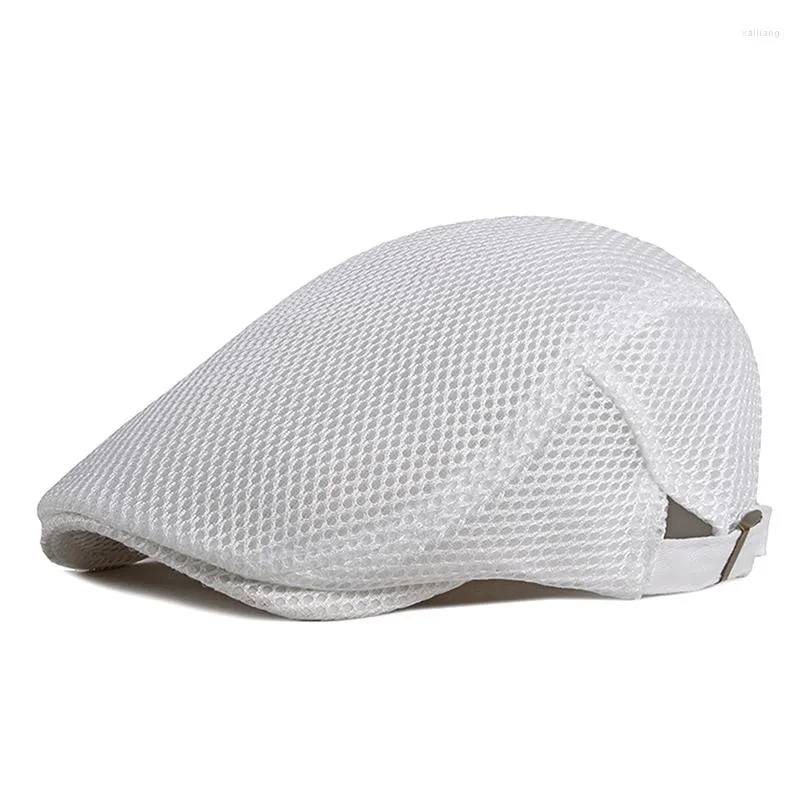 Berretti Fibbia regolabile Cappelli Cabbie Maglia britannica Berretto Sboy Uomo Sport all'aria aperta Cappello da golf Gorras Visiere maschili Cappellini snapback