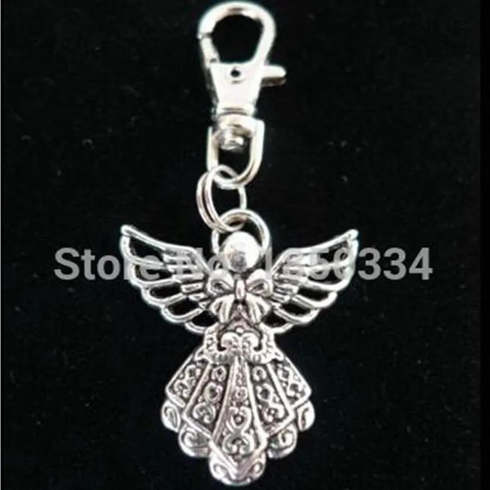 Modna retro srebrna stróż stróż anioła łańcucha atmosfery wisząca wisząca