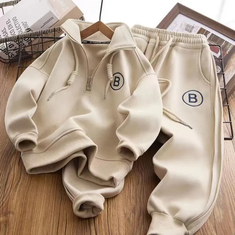Tenue 2 Pièces Bébé Garçon Printemps - T-shirt Manches Longues Et Pantalon - Confortable, Doux, Pour Toutes Occasions - 10