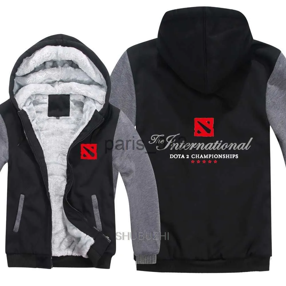 Men's Tracksuits Winter Style Dota 2 Hoodies Sweatshirt New Game Warm Liner Men Fleece Dota Sweatshirt Jacket M-5XL High Quality x0926