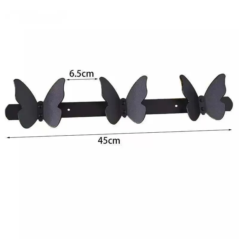 Matte Black Aluminium Wall Mounted Door Hinge Towel Rack With Nordic